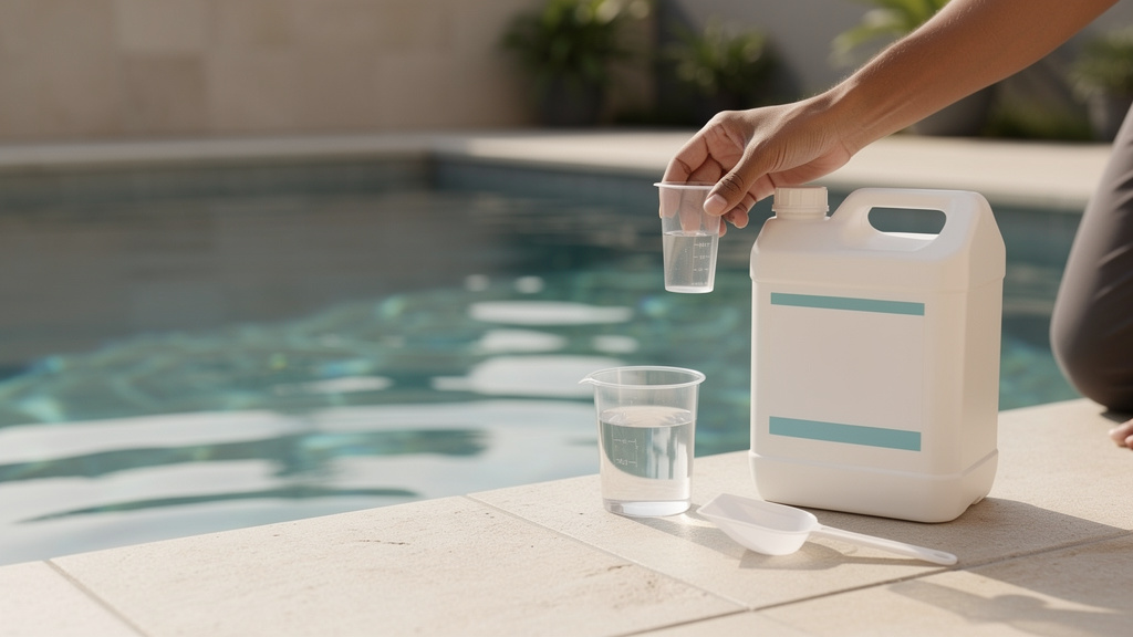 Dosage de produit pH moins pour piscine