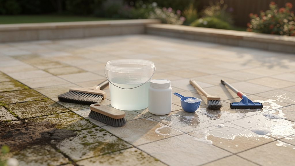 Nettoyer sa terrasse avec du percarbonate de soude en 6 étapes