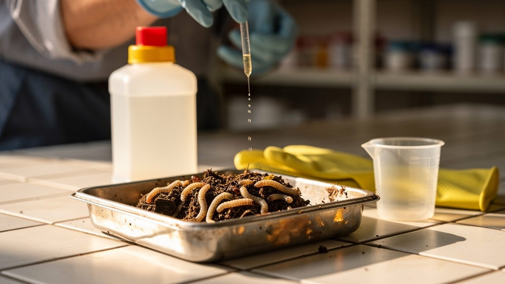 Traitement insecticide contre les larves de mouche