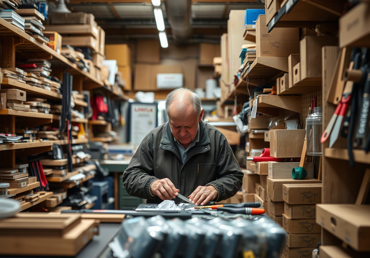 Rayon outillage dans un magasin de bricolage